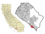 Orange County California Incorporated and Unincorporated areas Dana Point Highlighted